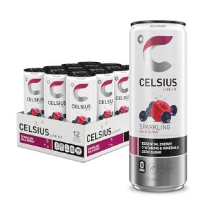 CELSIUS Sparkling Wild Berry. Functional Essential Energy Drink 12 Fl Oz (Pack of 12)