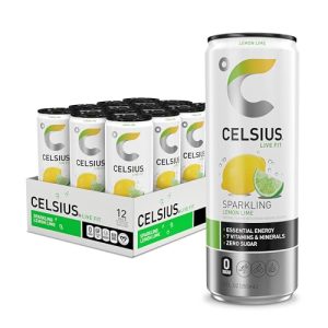 CELSIUS Sparkling Lemon Lime. Sugar Free Energy Drink. 12 Fl Oz (Pack of 12)