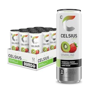 CELSIUS Sparkling Kiwi Strawberry. Sugar Free Energy Drink. 12 Fl Oz (Pack of 12)