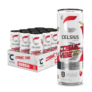 CELSIUS COSMIC VIBE Sparkling Fruit Punch. Sugar Free Energy Drink. 12 Fl Oz (Pack of 12)