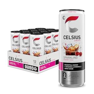 CELSIUS Sparkling Cherry Cola. Sugar Free Energy Drink. 12 Fl Oz (Pack of 12)