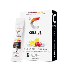 CELSIUS On The Go Cranberry Lemon. Sugar Free Energy Drink Mix (14 Sticks per Pack)
