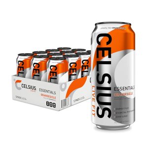 CELSIUS ESSENTIALS™ Sparkling Orangesicle. Sugar Free Performance Energy Drink. 16 Fl Oz (Pack of 12)