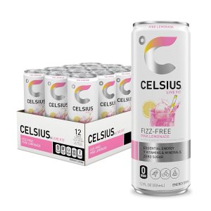 CELSIUS Fizz Free Pink Lemonade. Sugar Free Energy Drink. 12 Fl Oz (Pack of 12)